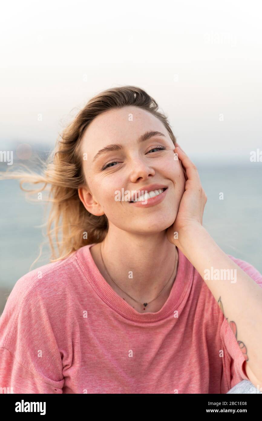 Happy young tattooed woman hi-res stock photography and images - Alamy