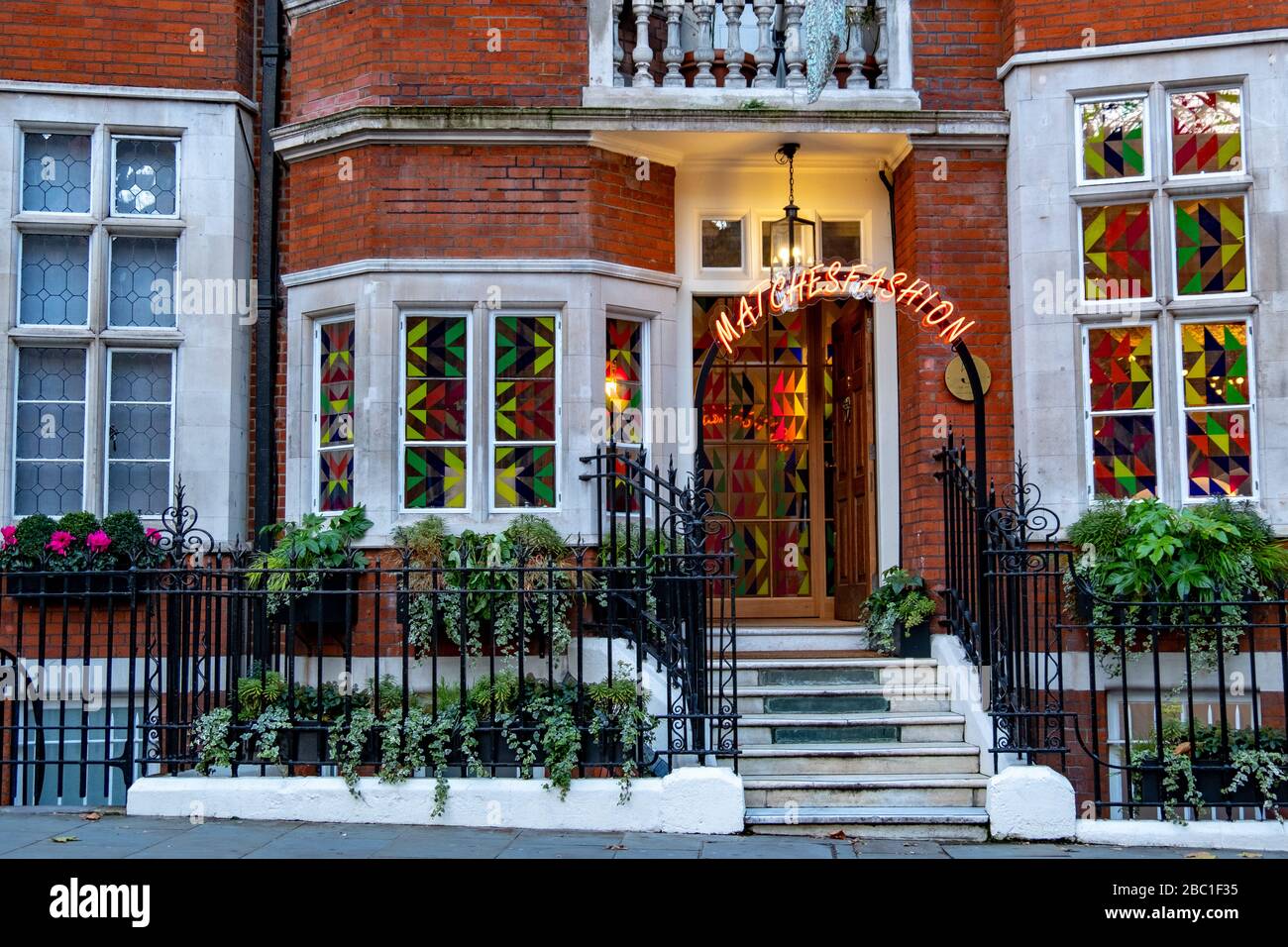 LONDON NOVEMBER, 2019 Matches Fashion store in Mayfair, an upmarket