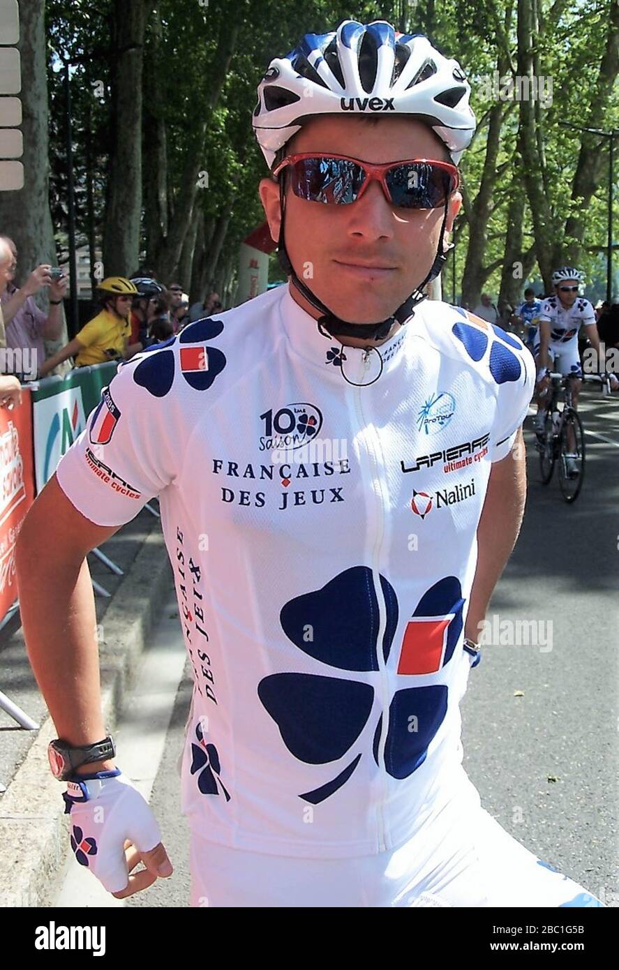 Eric Leblacher of Française des Jeux during the Dauphine Liberée 2006,  Stage 1 cycling race,Annecy - Bourgoin-Jallieu (207 km) on June05, 2006 in  Annecy, France - Photo Laurent Lairys / DPPI Stock Photo - Alamy