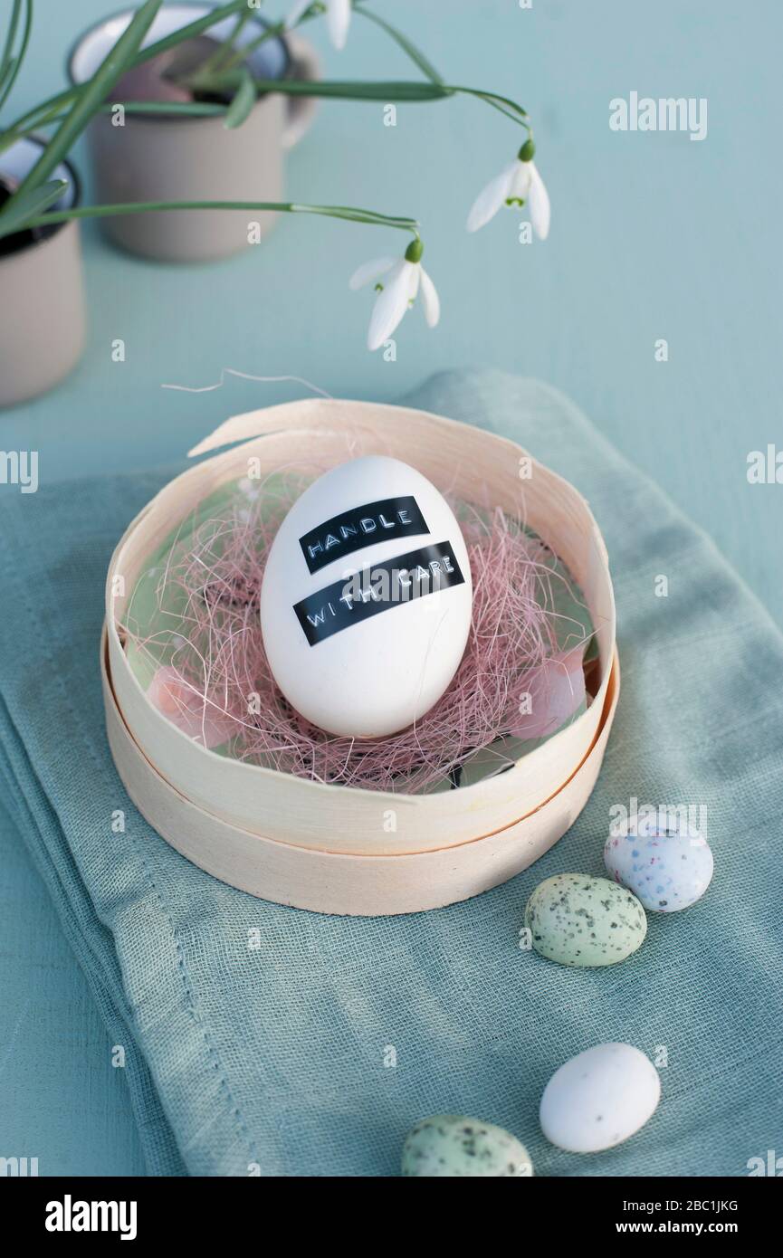 Germany, Studio shot of handmade Easter decorations Stock Photo