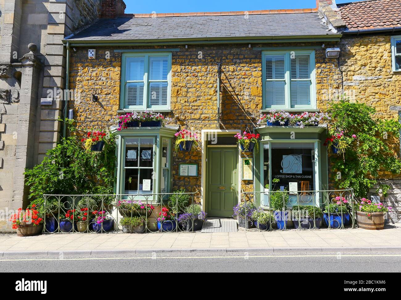 The Bakehouse, a coffee shop, café and Thai restaurant at Castle Cary, Somerset, England, UK Stock Photo
