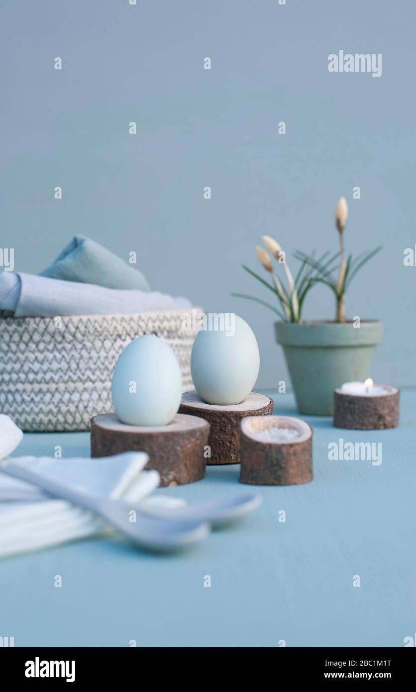 Germany, Studio shot of handmade Easter decorations Stock Photo