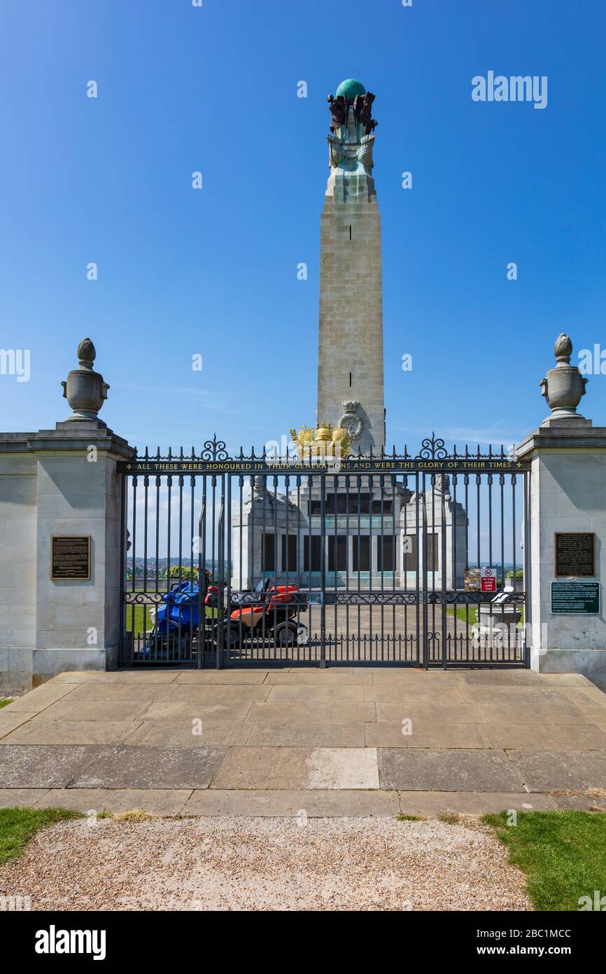 Chatham Naval Memorial on the Great Lines Heritage Park between Chatham