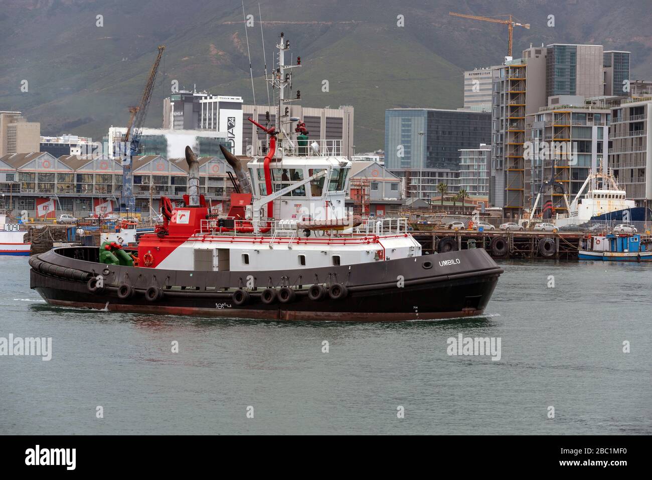 Cape Town, South Africa. 2019. Umbilo a working tug underway on Cape Town Harbour, South Africa. Stock Photo
