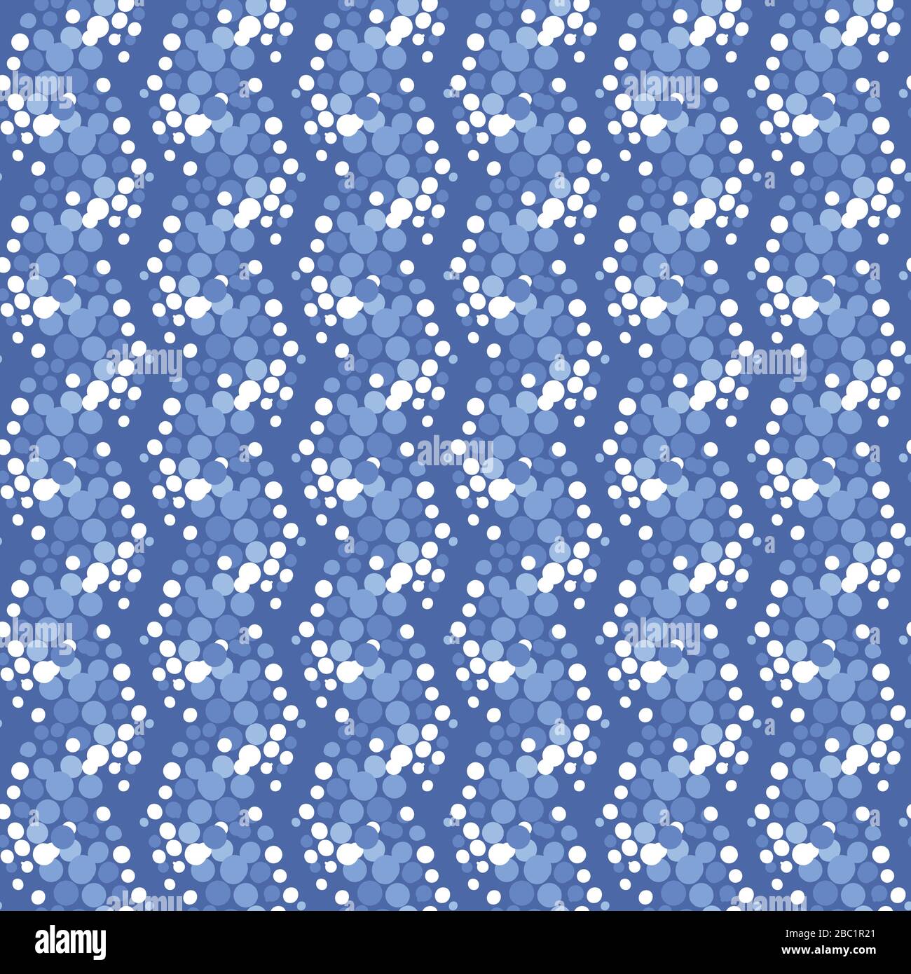 blue dotted zig zag seamless vector pattern Stock Vector