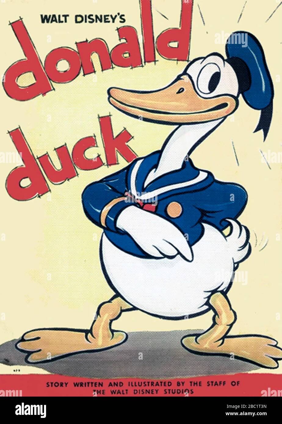 DONALD DUCK Cover of the first comic in 1936 Stock Photo