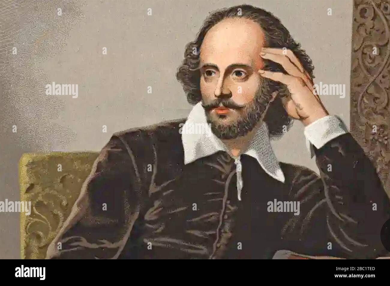 WILLIAM SHAKESPEARE (1564-1616) English playwright and poet in a 19th century image Stock Photo