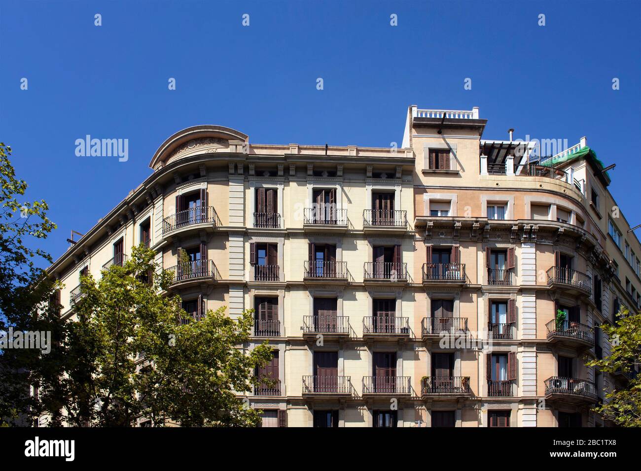 View of traditional, historical, typical residential buildings in ...