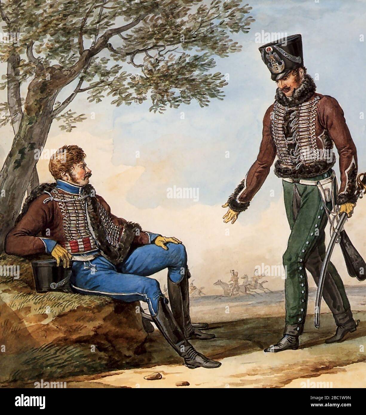Grande Armée 2nd Regiment of Hussars2 Stock Photo Alamy