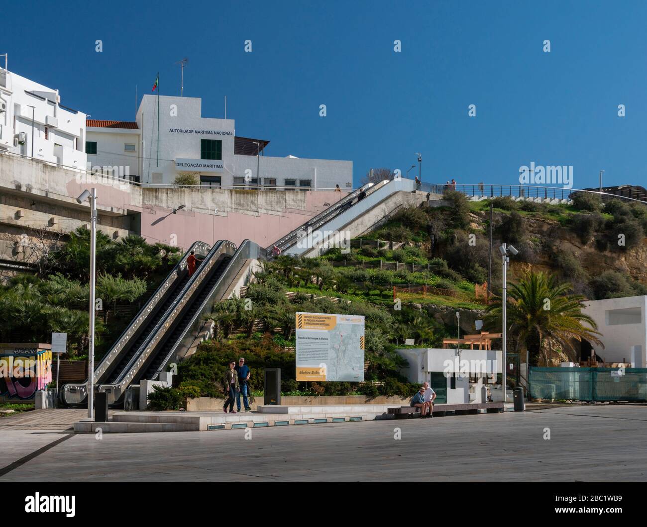 Escalators in Albufeira old town, Algarve, Portugal Stock Photo Alamy