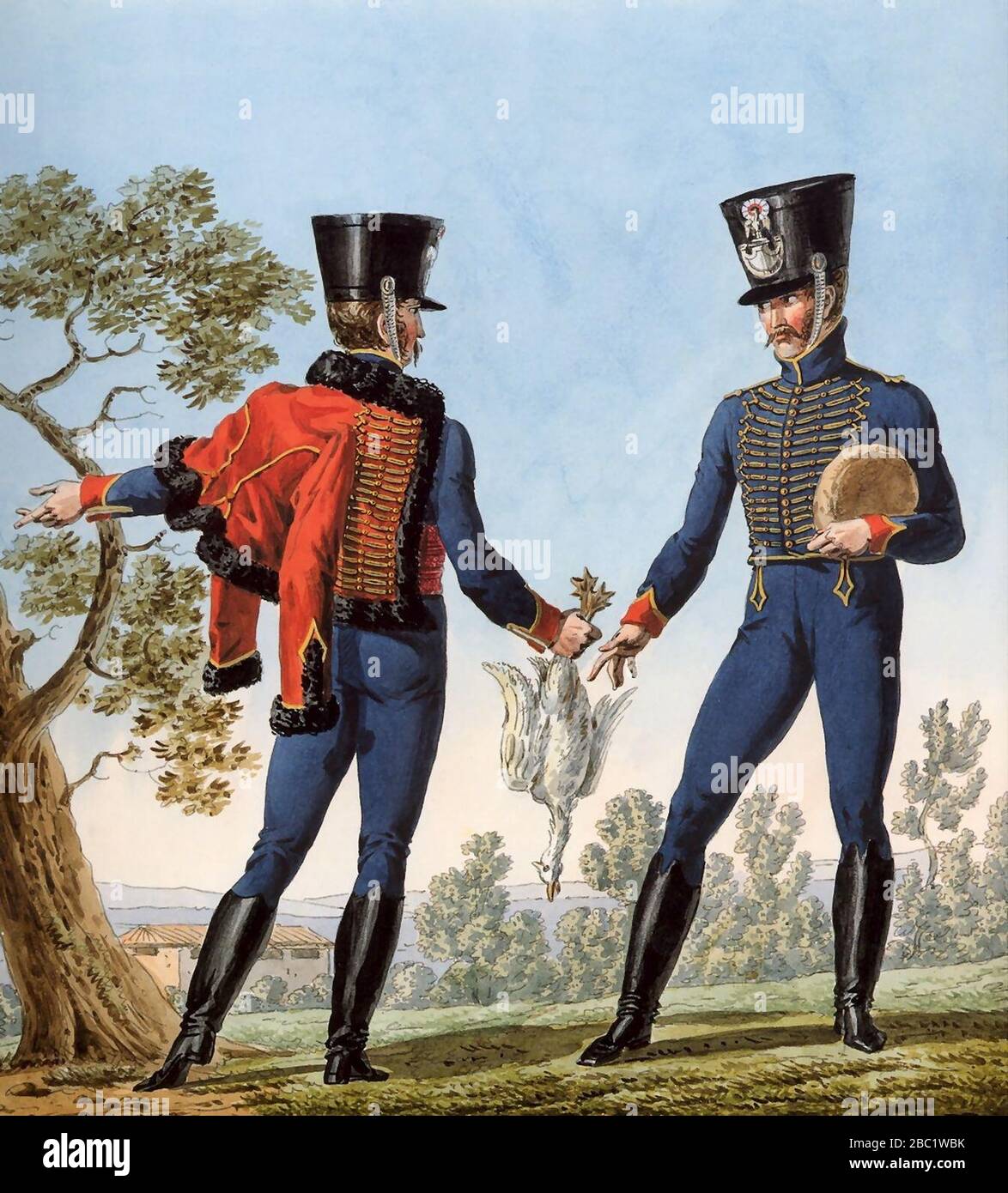 Fanfare de Hussards 木版画 4th regiment of hussars hi-res stock photography and images