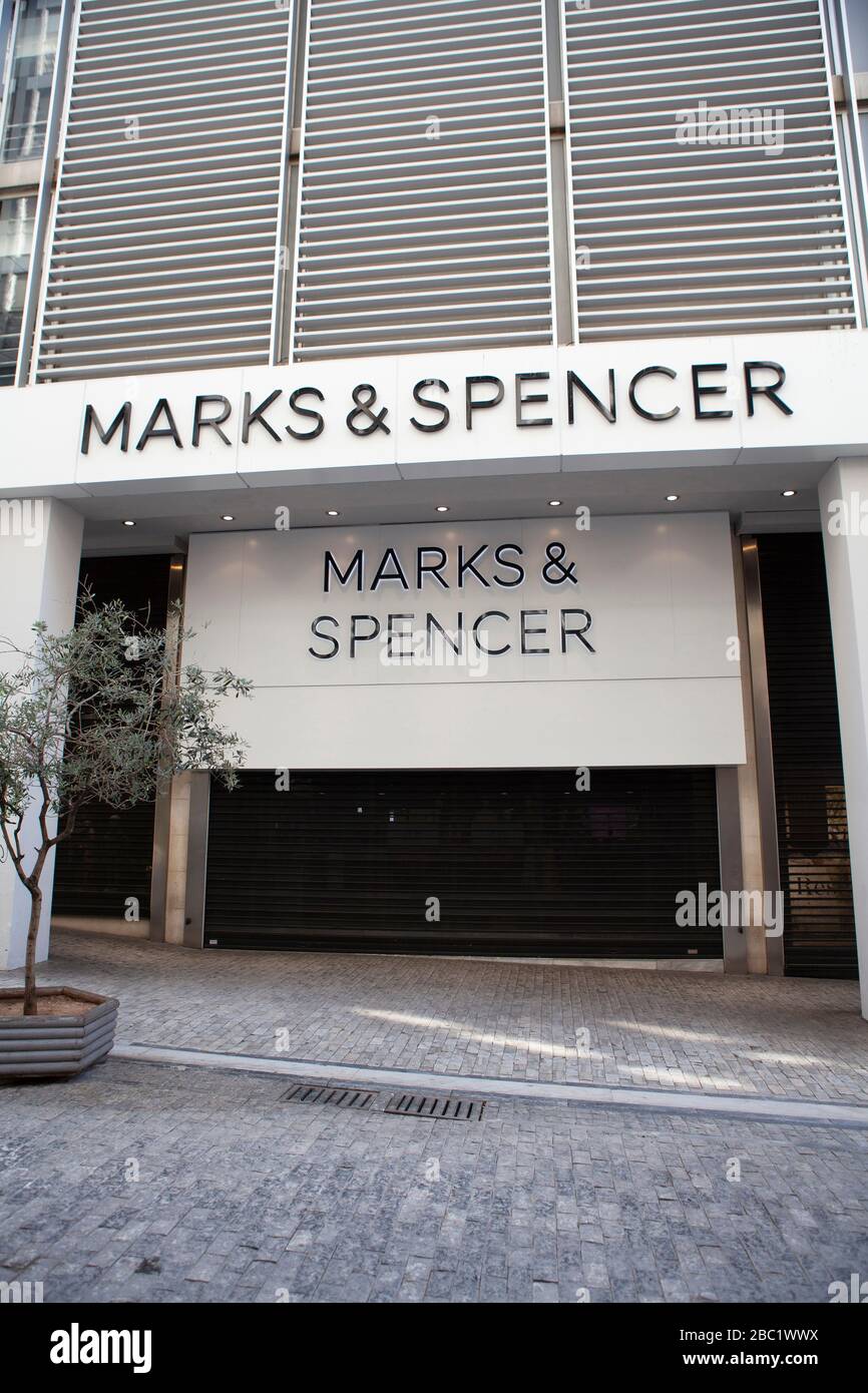 Marks and Spencer, closed shop, coronavirus Stock Photo