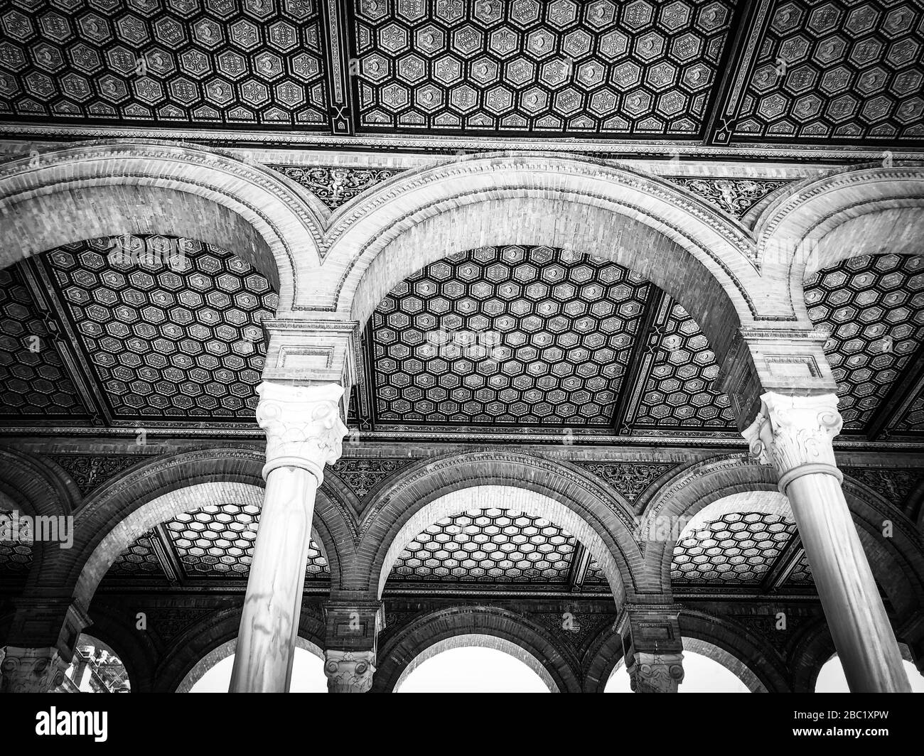 close up view of the historical streets of the spanish cities Stock