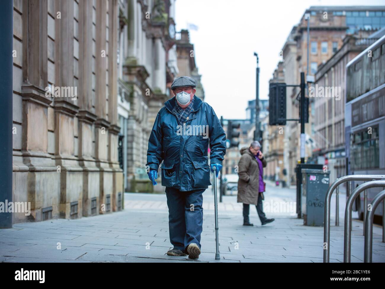 Buchanan St, Glasgow during coronavirus, covid 19 lockdown Stock Photo