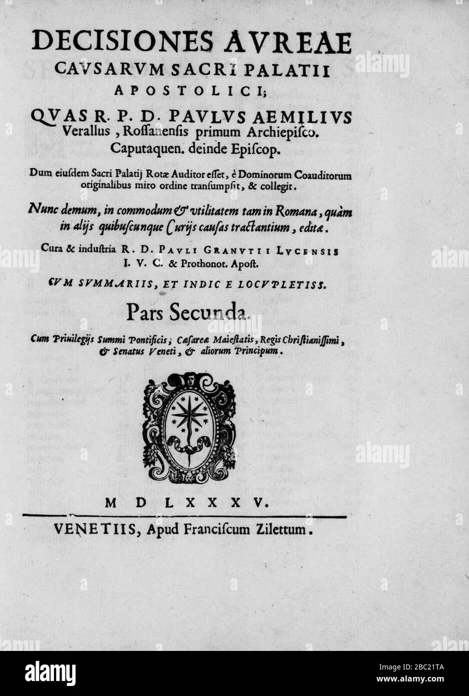 Granucci, Paolo – Decisiones, 1585 – BEIC 14147288. Stock Photo