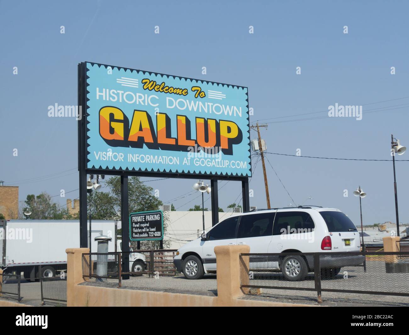 Gallup, New Mexico August 2018 Roadside billboard travelers