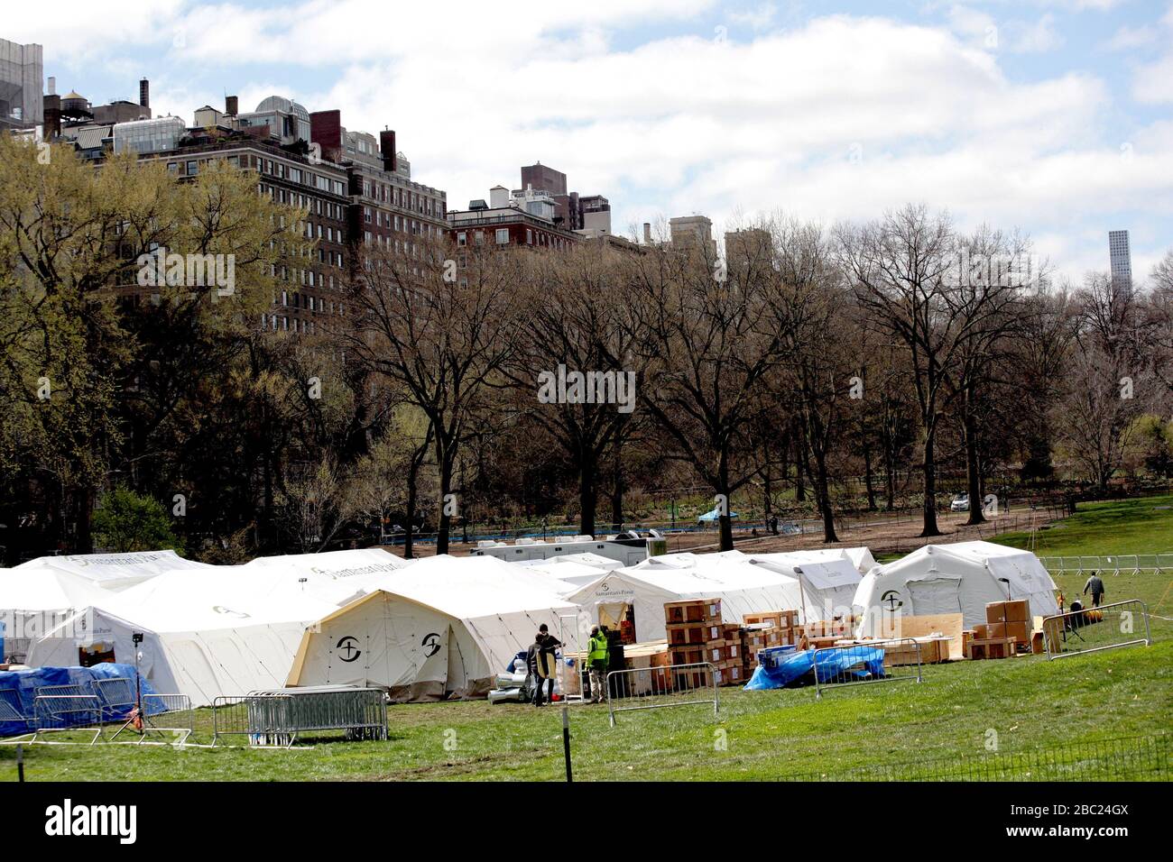 Central Park Emergency Field Hospital, New York, USA Stock Photo - Alamy