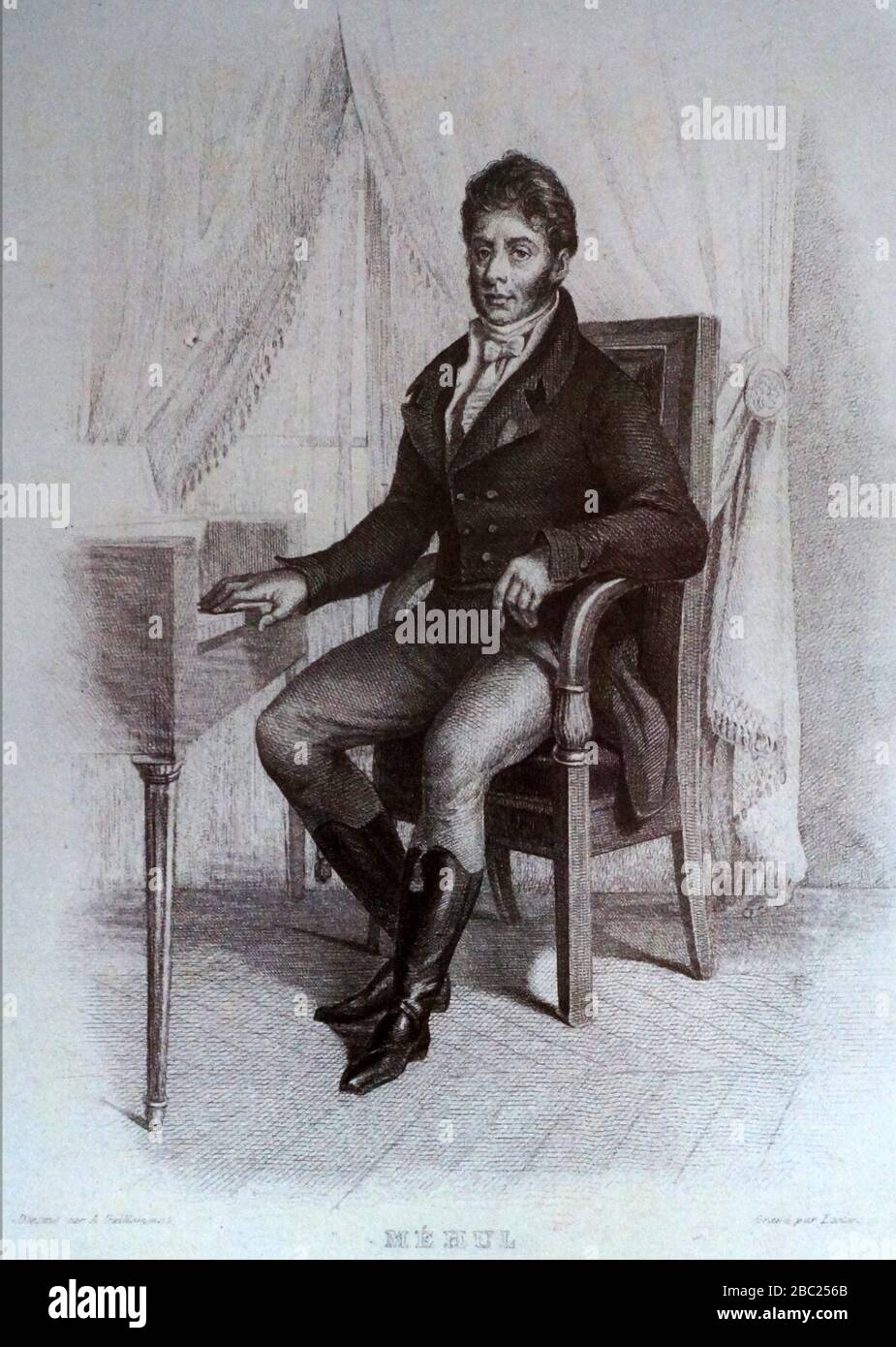 Gravure de Leclerc présentant Méhul 09130 Stock Photo - Alamy