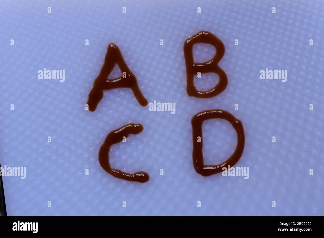 ketchup font. set of vector letters of tomato sauce Stock Photo Alamy