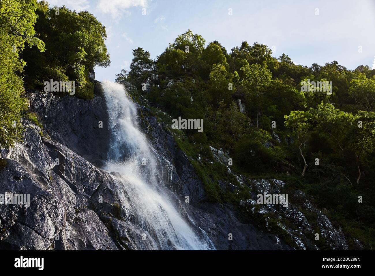 Aber Falls in Snowdonia, Wales, UK Stock Photo