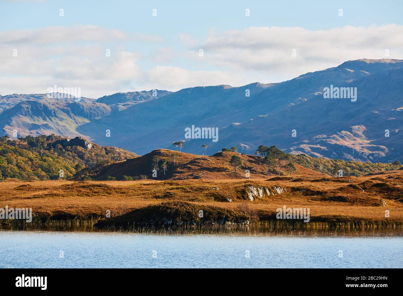 Looking across Loch an Nostarie, Scotland, UK. Stock Photo