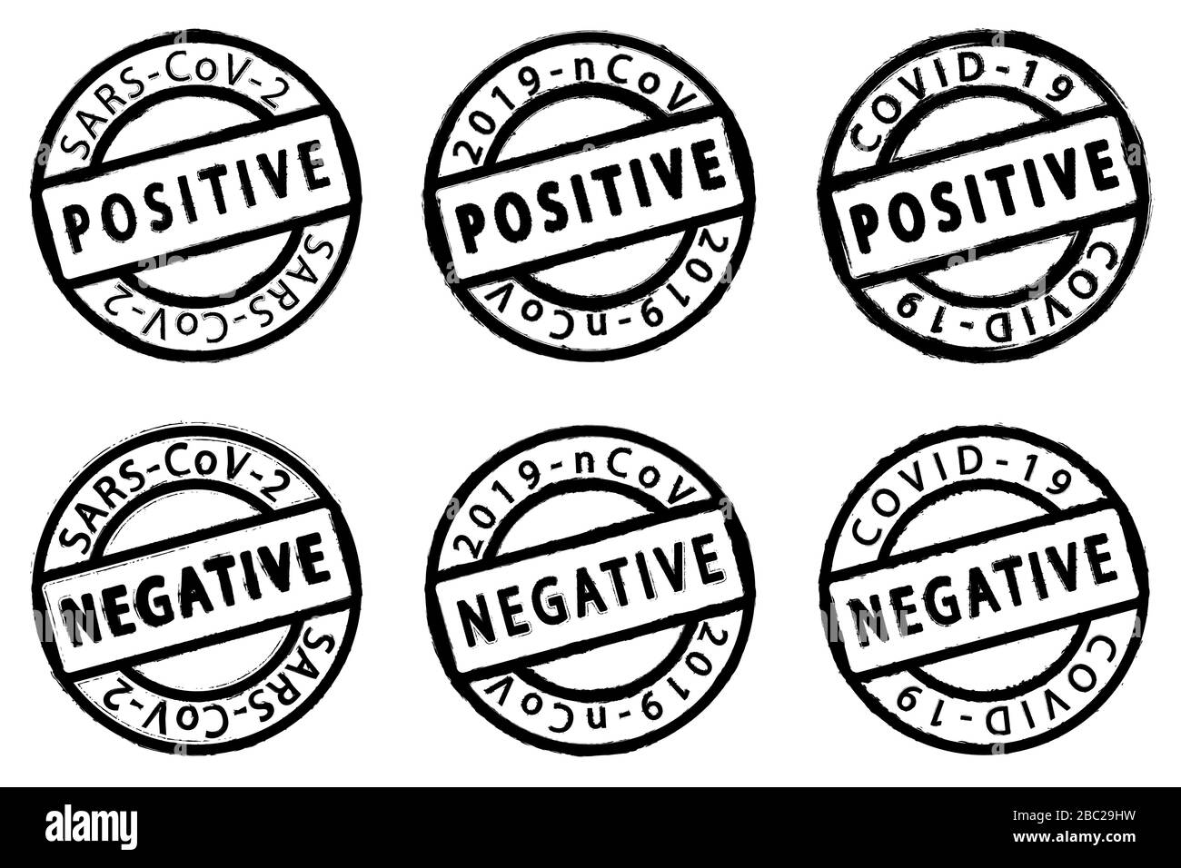 Covid-19 Distress Stamps Stock Vector