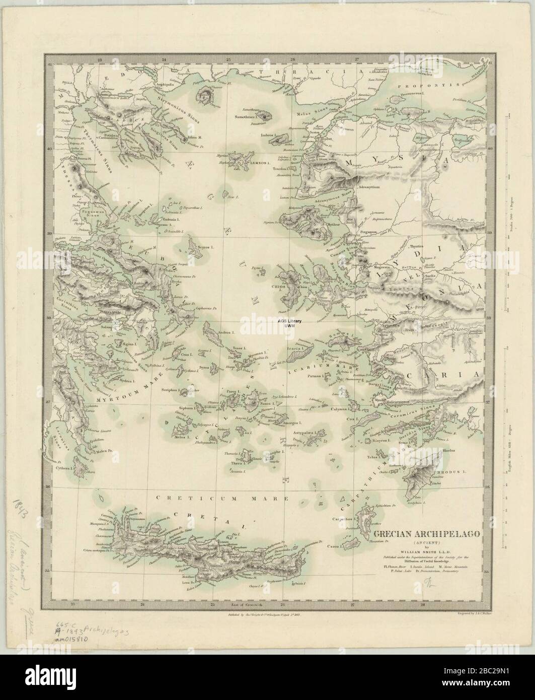 Grecian Archipelago (ancient) by William Smith Stock Photo Alamy