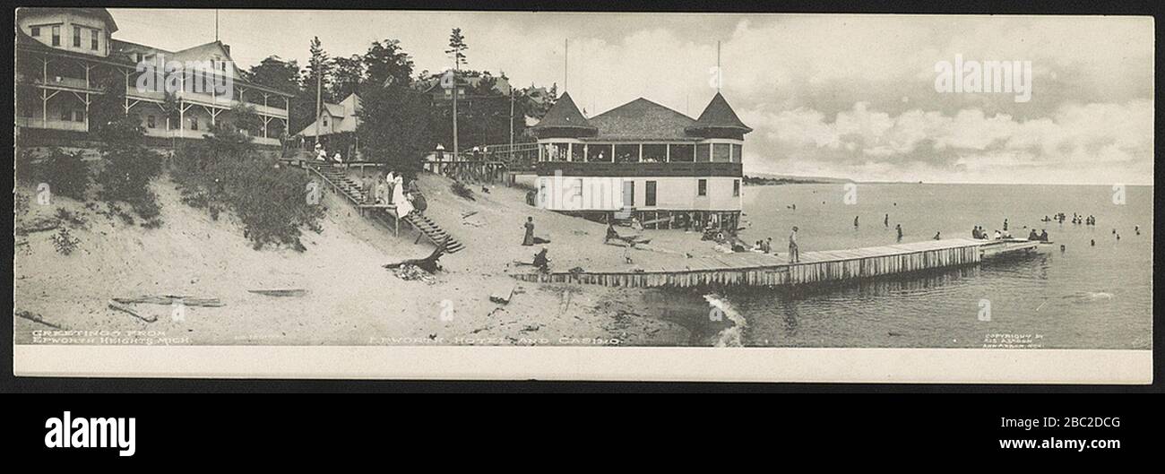 Greetings from Epworth Heights, Mich. Epworth Hotel and Casino Stock