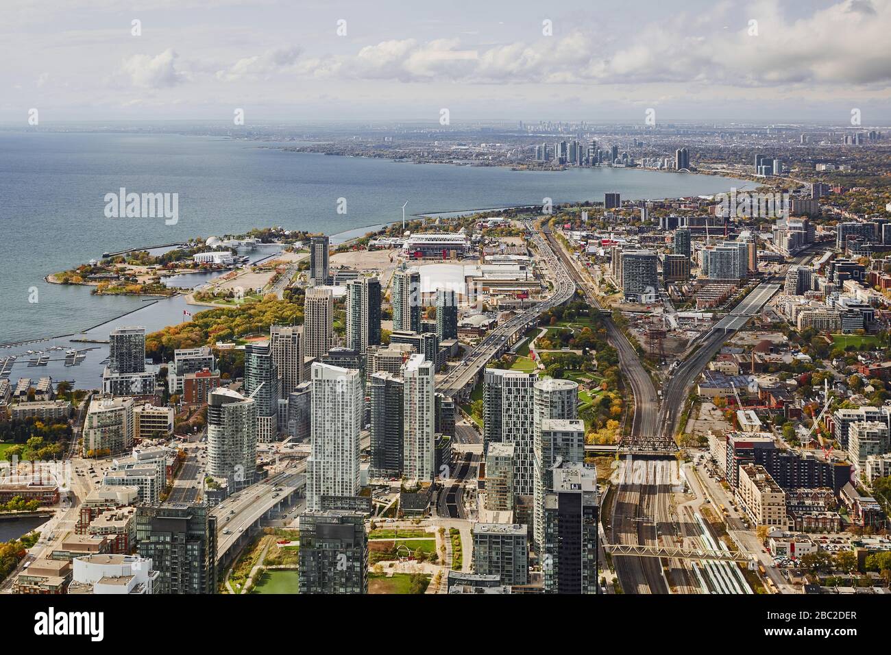 Looking towards Niagara and Liberty Village, Toronto, Canada Stock Photo