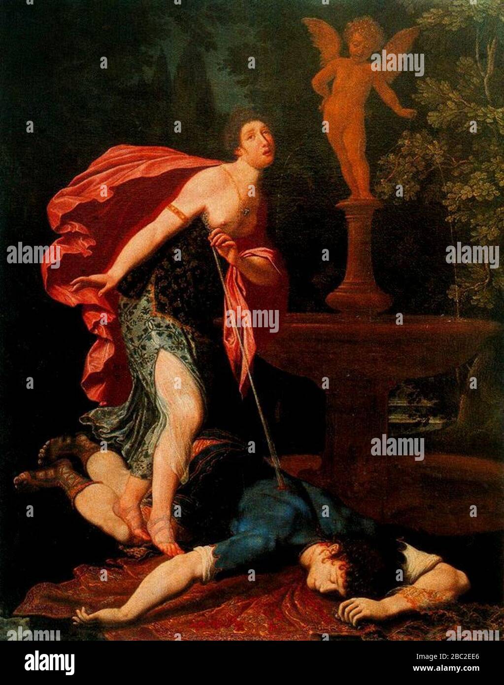 Gregorio Pagani Píramo y Tisbe Óleo sobre lienzo. 239 x 180 cm. Galería de los Uffizi. Florencia. Stock Photo