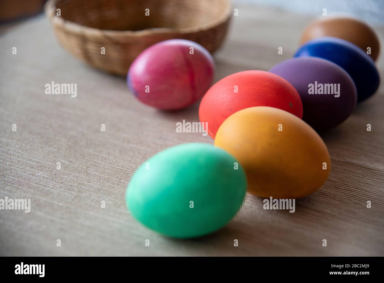 colorful easter eggs Stock Photo