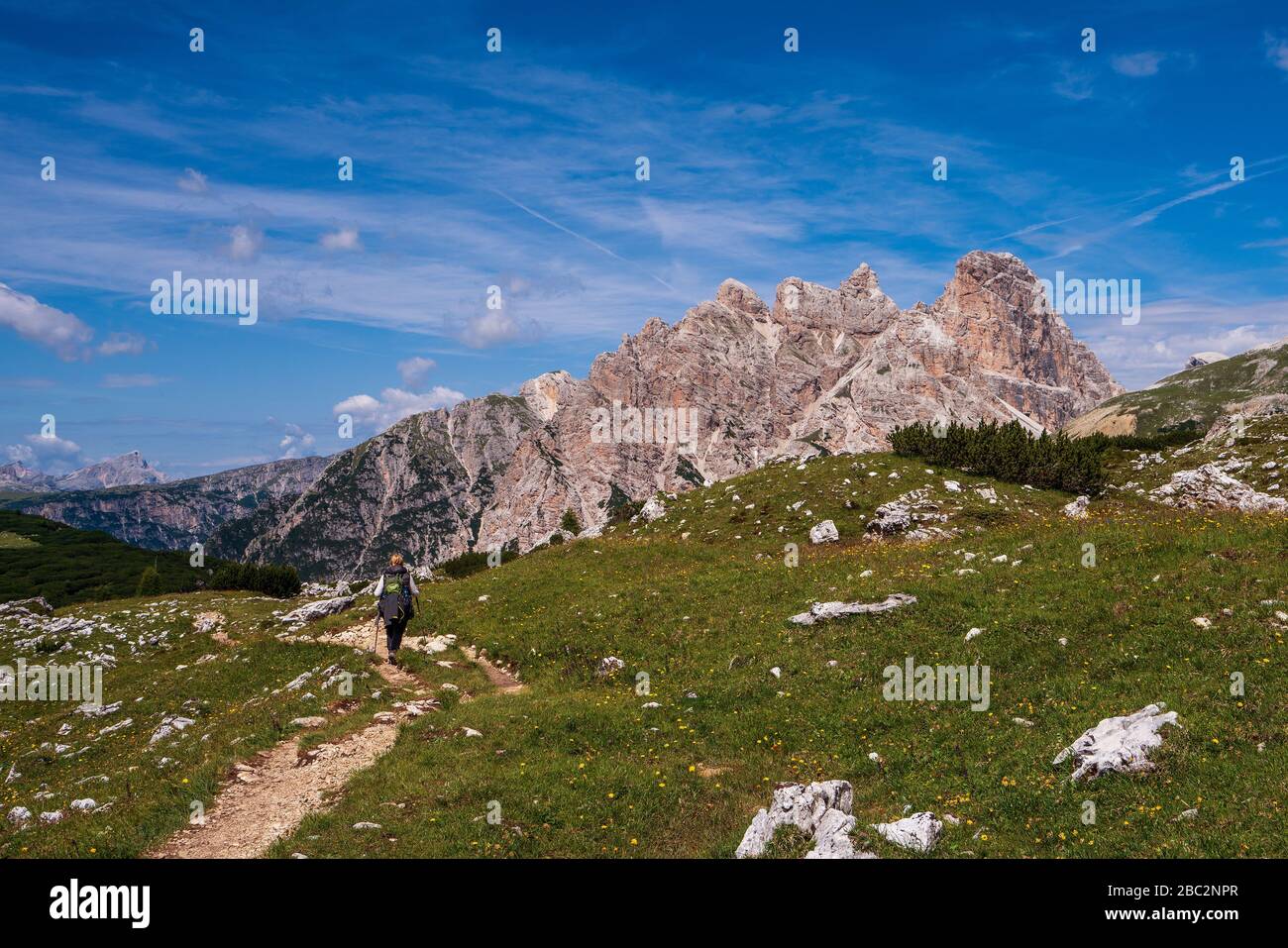 mountain hikers in the Dolomites Stock Photo - Alamy