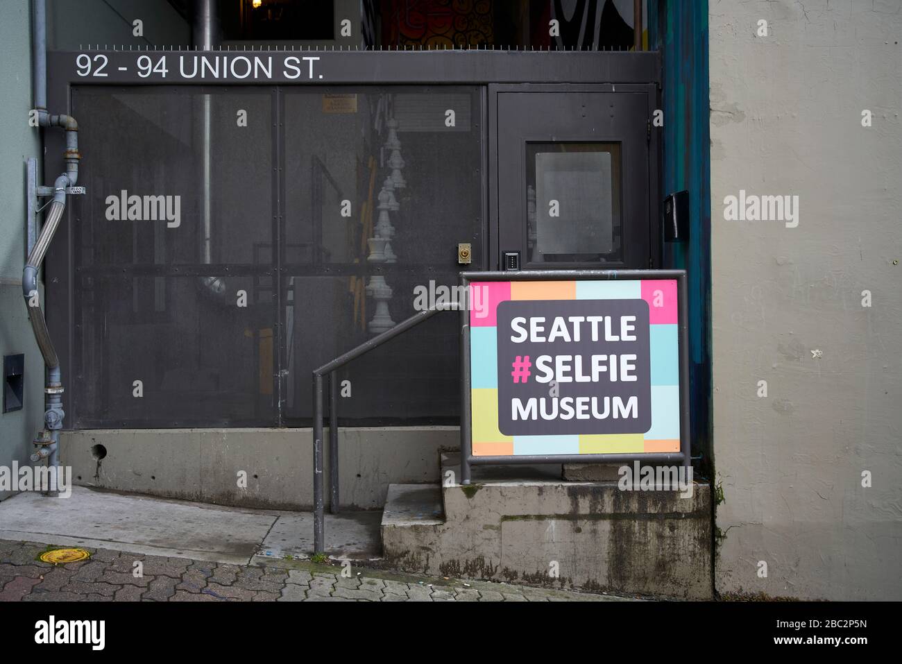 Entrance of the Seattle #selfie Museum Stock Photo