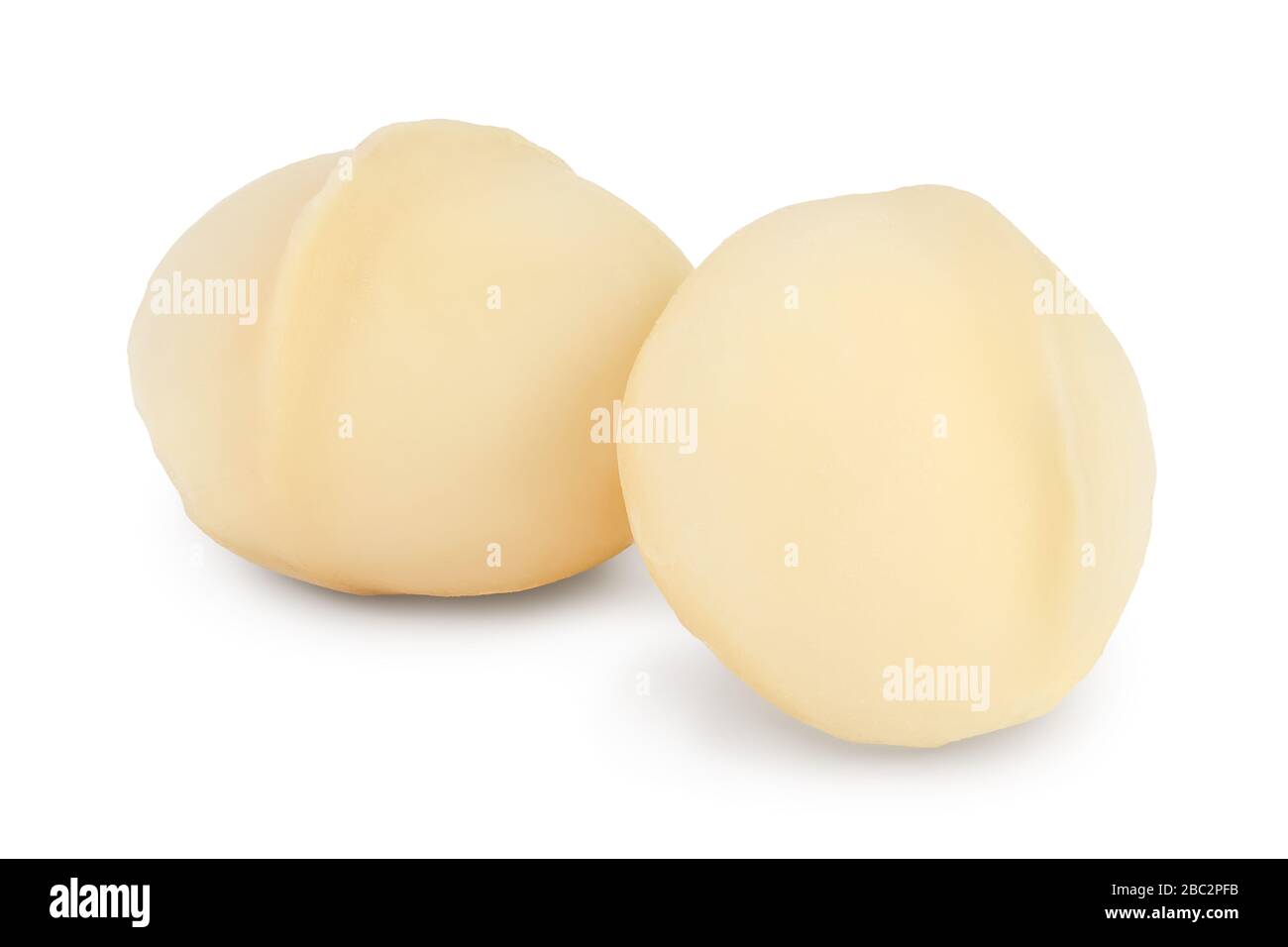 macadamia nuts isolated on white background with clipping path and full depth of field, Stock Photo