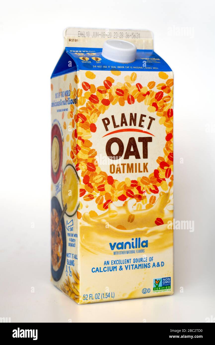 Food Non Dairy Oat Milk made from oats as a milk alternative Vanilla