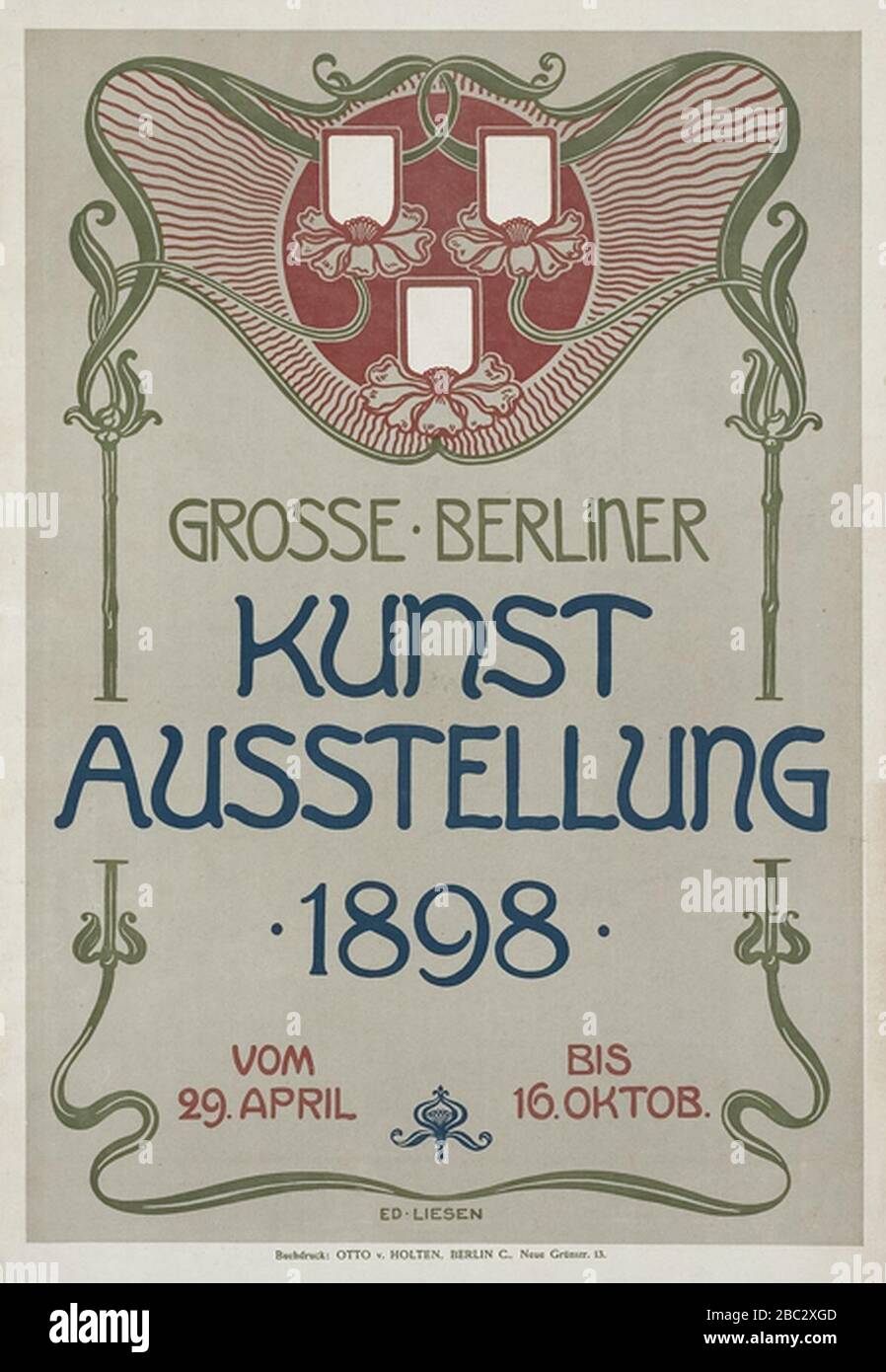 Grosse Berliner Kunstausstellung 1898 von Eduard Liesen. Stock Photo