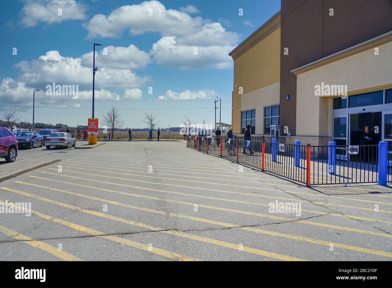 Walmart Supercenter Escalators Transport Customers Parking Stock