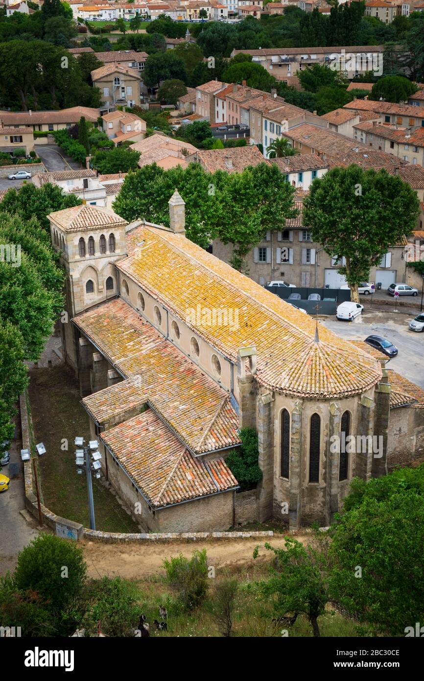 Saint-Gimer Church near Carcassonne castle  Aude France Stock Photo