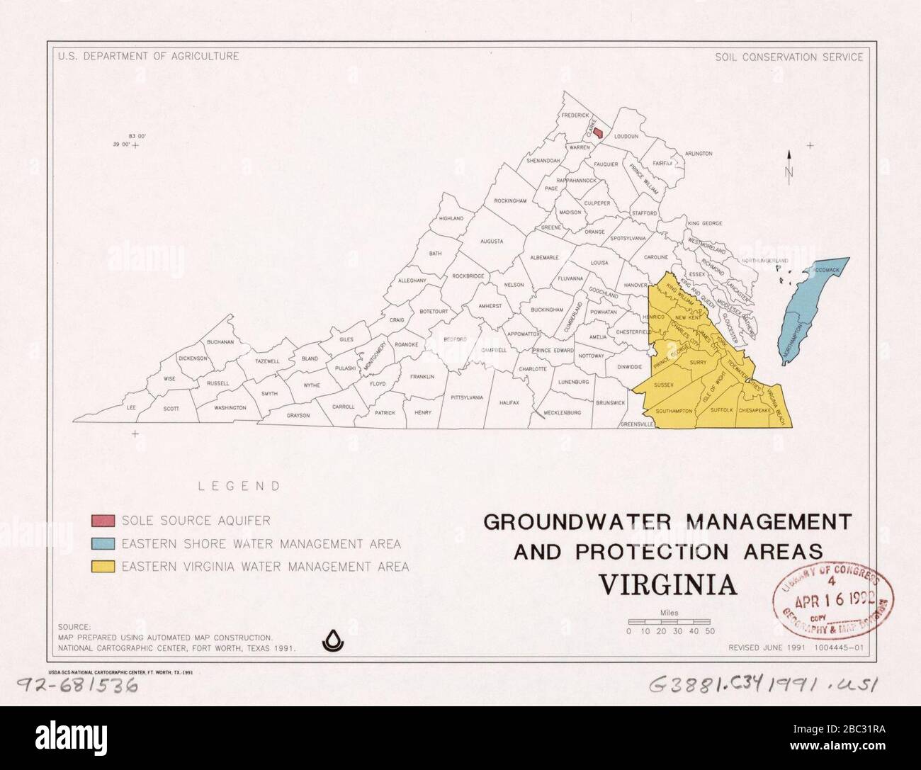 Groundwater management and protection areas, Virginia Stock Photo Alamy
