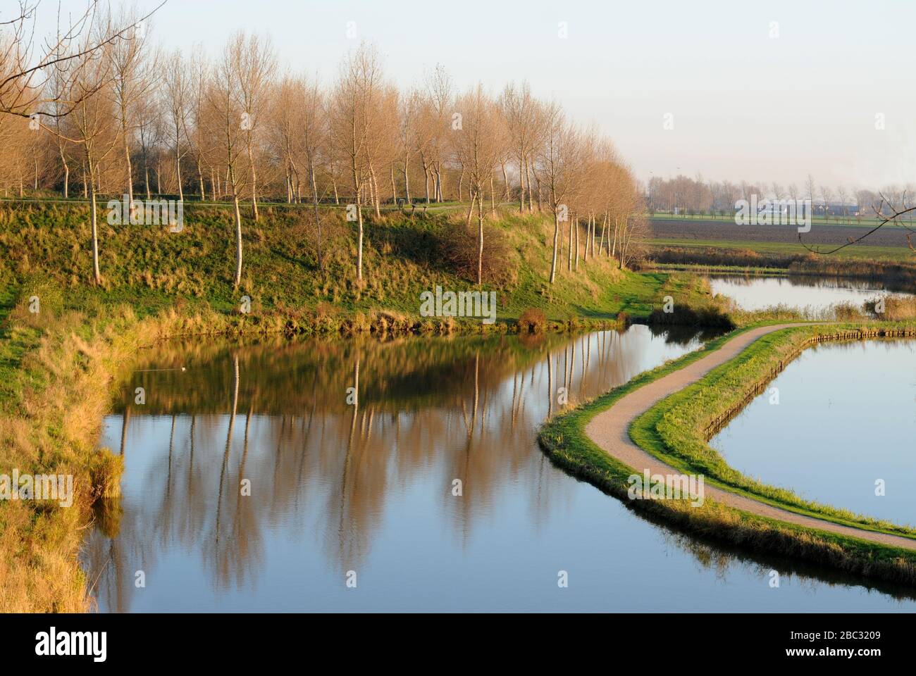 Polder view in Sluis, Zeeland, The Netherlands Stock Photo