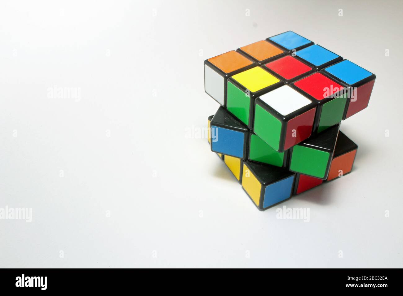 Rubik's cube Multi coloured Rubik's 3x3x3 classic cube puzzle Stock Photo