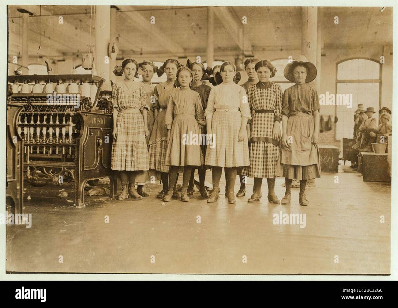 Group of adolescent spinners in Washington Cotton Mills, Fries, Va. The