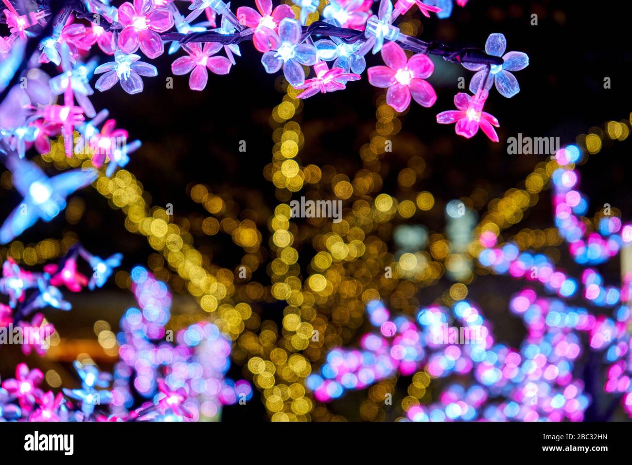 Sakura like christmas illumination in Tokyo Stock Photo - Alamy
