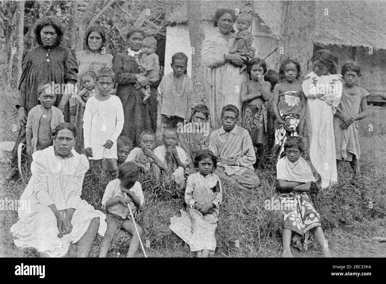 Native Rarotonga Group of Rarotonga (1898 Stock Photo - Alamy
