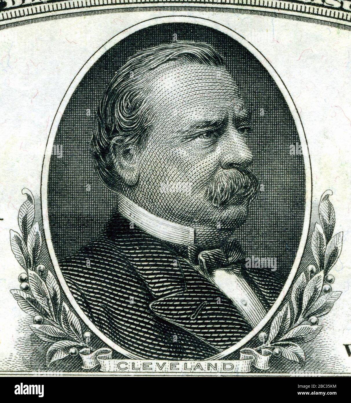 Grover Cleveland (Engraved Portrait Stock Photo Alamy