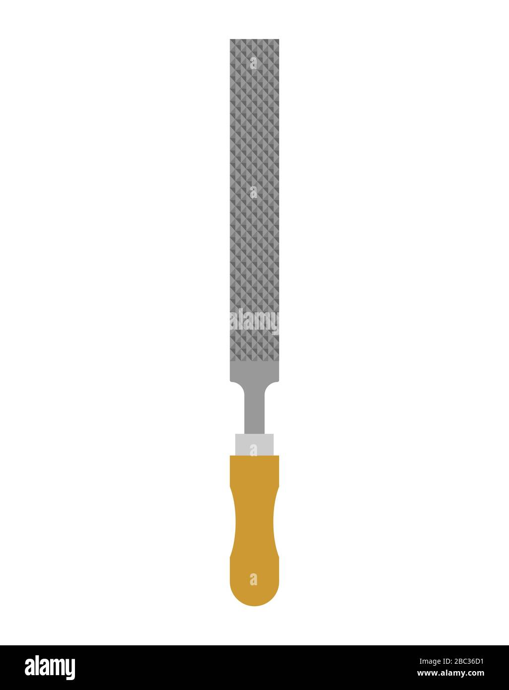 Metal file isolated. Rasp tool vector illustration Stock Vector Image