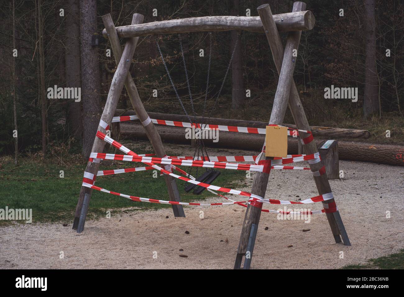 closed playground during quarantine Stock Photo