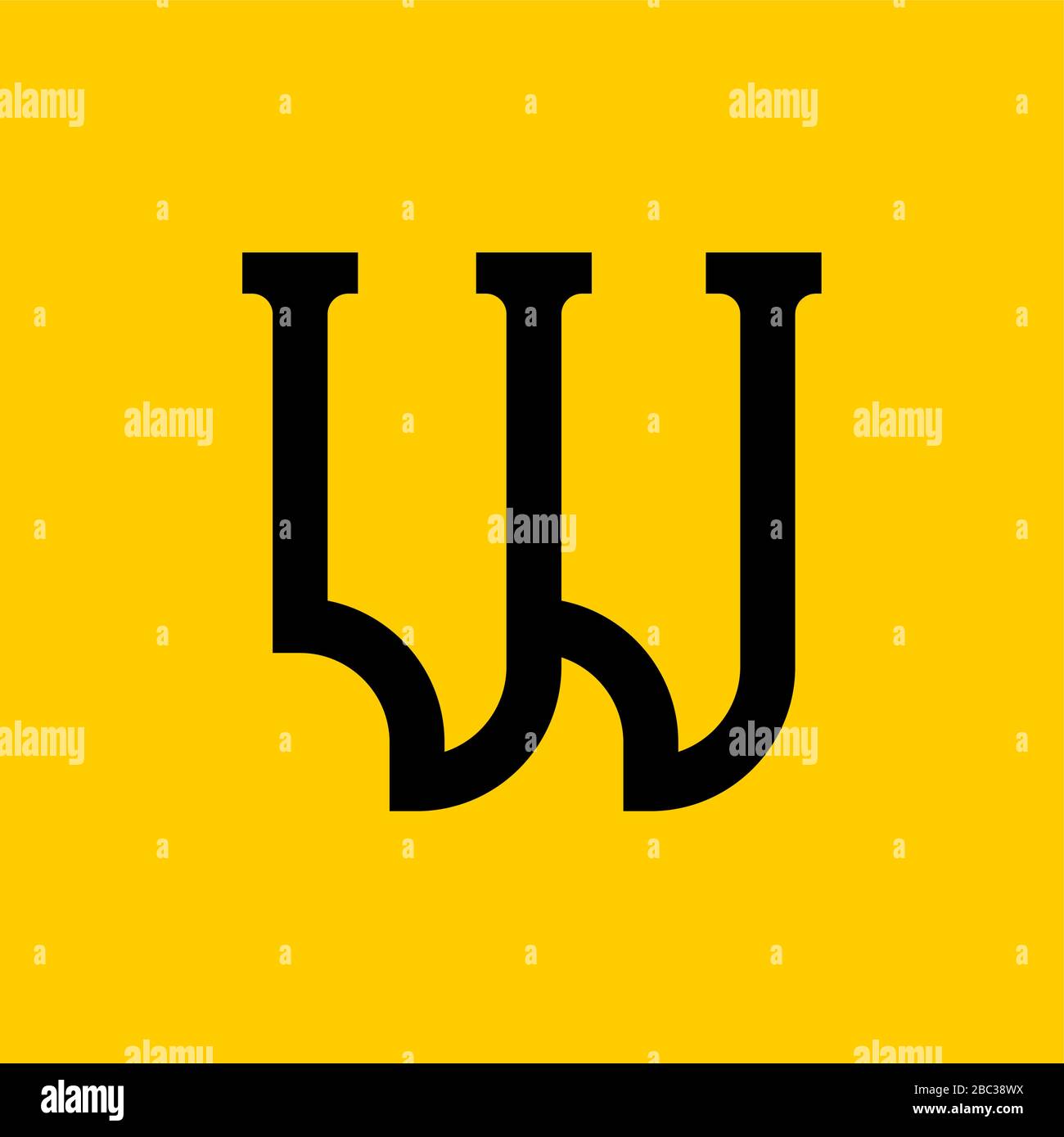 W letter old Russian font. National Folk alphabet Russia. Retro ABC ...