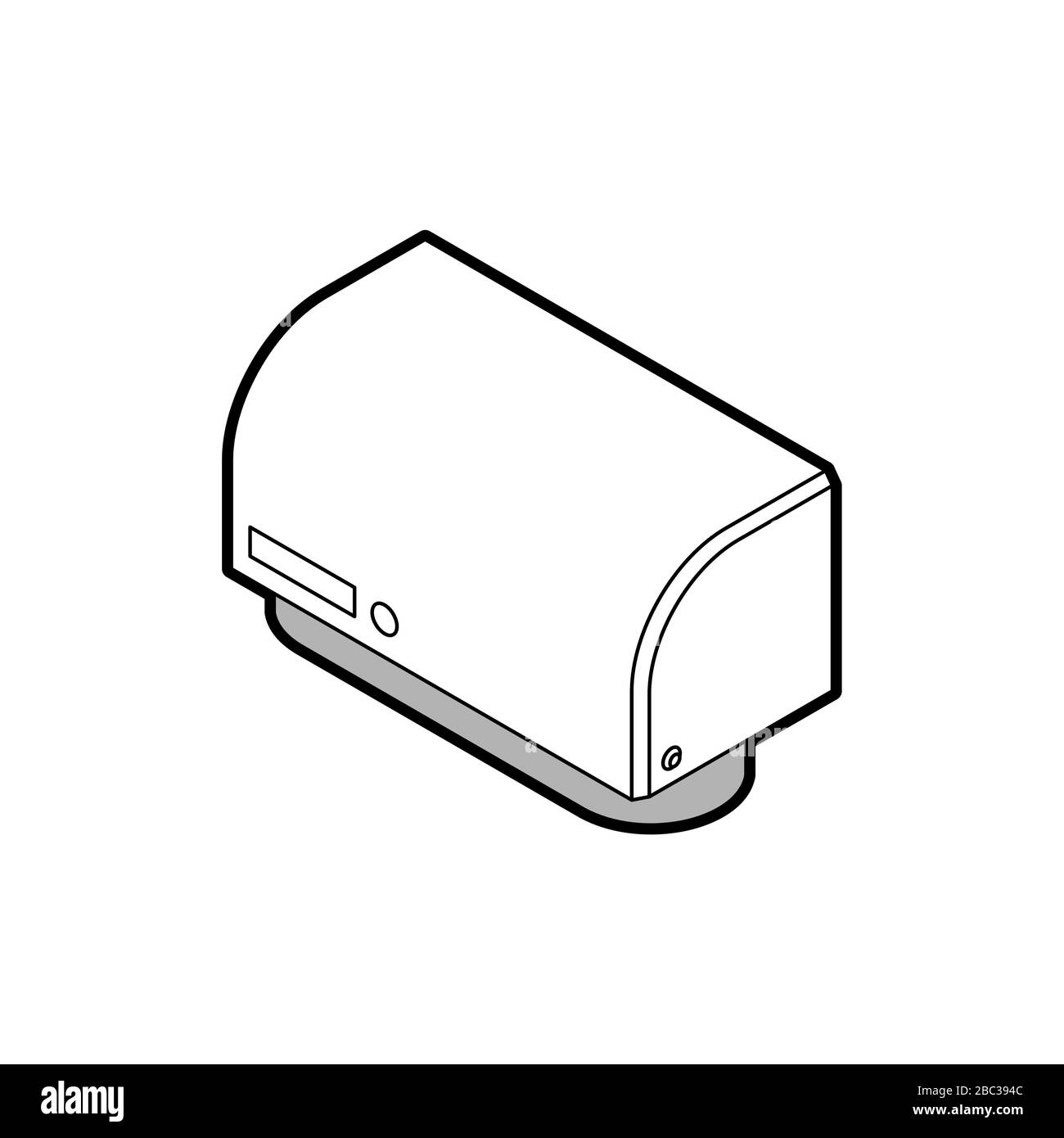 Hand dryer isolated. hygiene bathroom. vector illustration Stock Vector