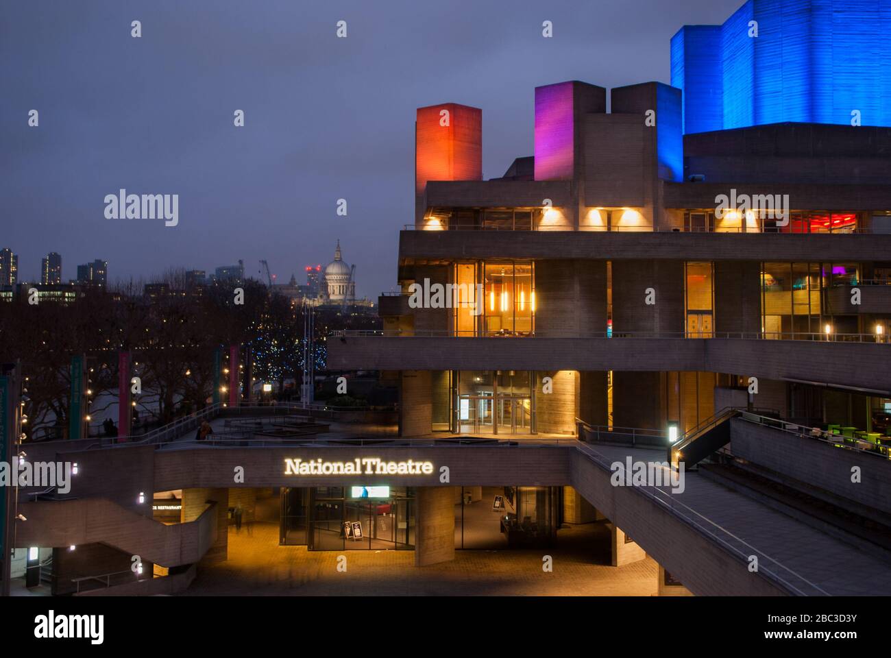 Royal National Theatre on the South Bank in Lambeth, London SE1, a prominent publicly funded